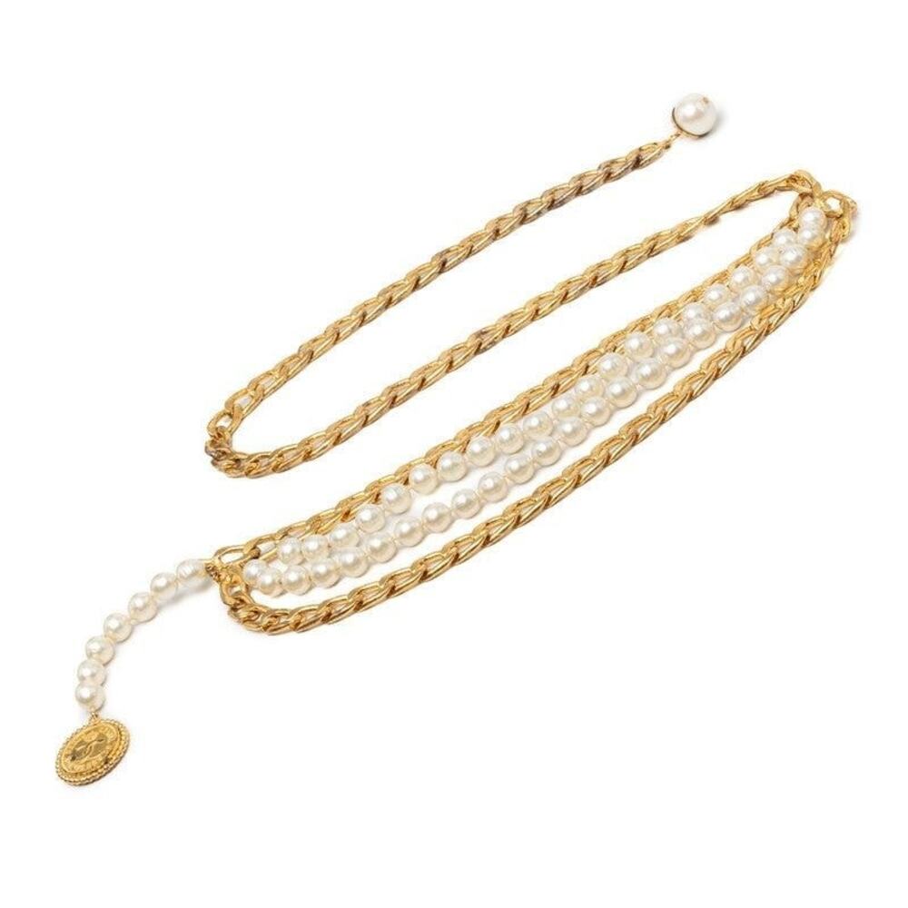 Chanel 31 Rue Cambon Vintage Chain Belt Gold Plated Faux